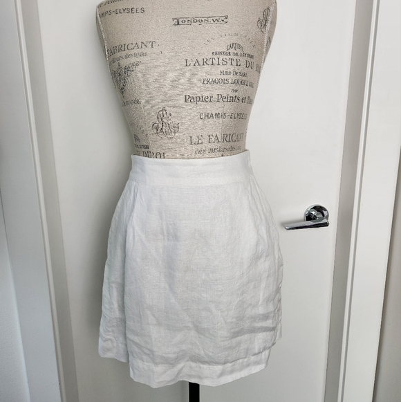 Assembly Label White Linen Skirt - Picture 11 of 14